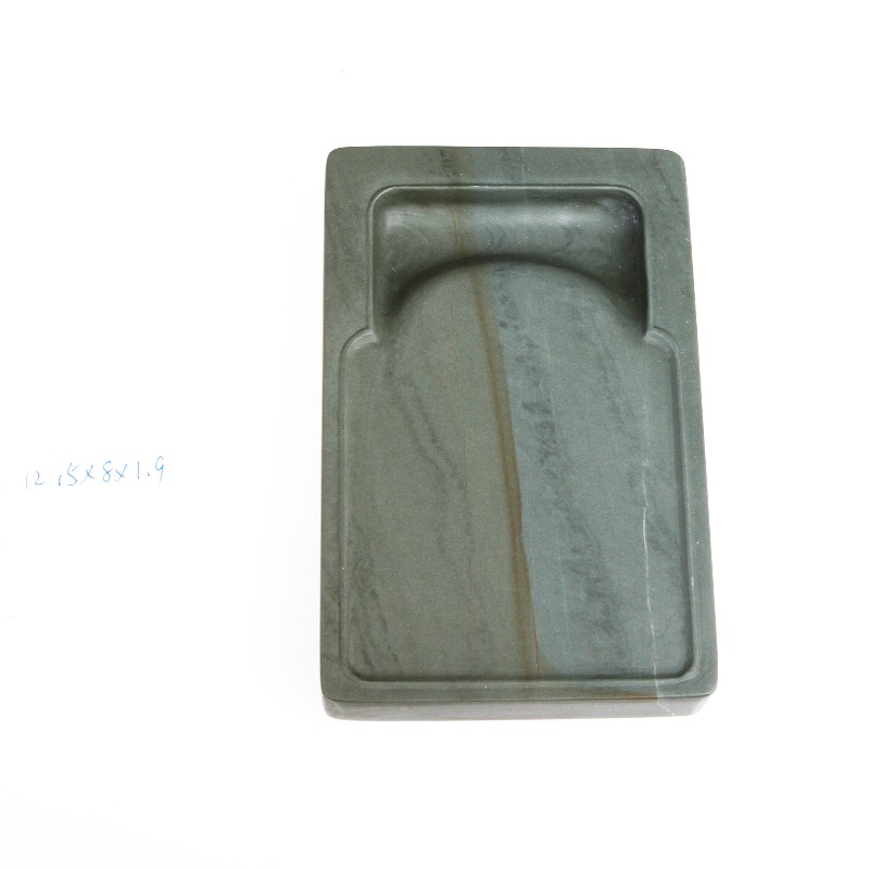 水泉湾柳叶青5寸门字砚12.5*8*1.9